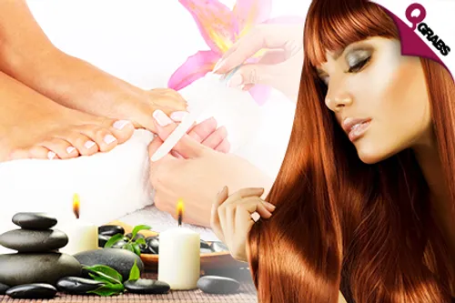 For QR149 Enjoy a Candle Massage & Luxury Pedicure OR for QR222 Try Ombre Hair Color with Blow Dry OR for QR899 Get an OrganiQ Keratin Hair Treatment! (QR450/QR600/QR2500 Value)
